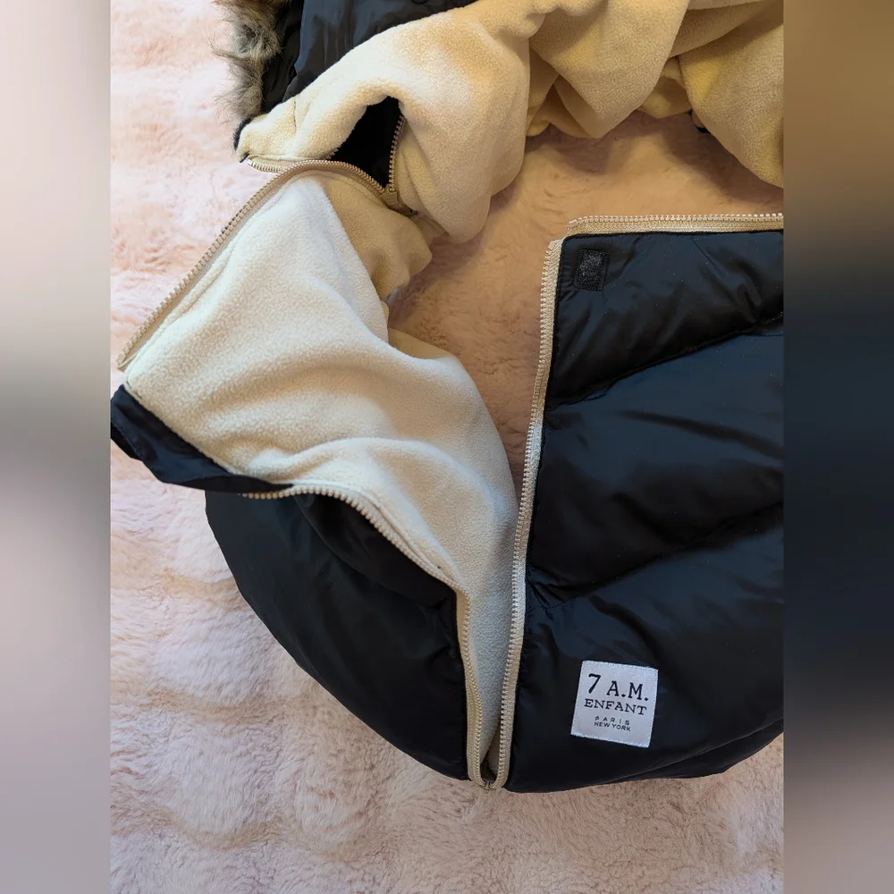7 A.M. Enfant Cocoon Faux Fur Car Seat Cover